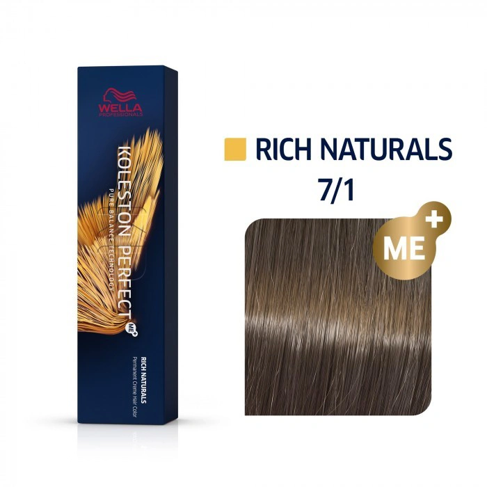 Wella Koleston Perfect Me+ Hajfesték - 7/1 - 60ml - Hamvas Középszőke képe 1